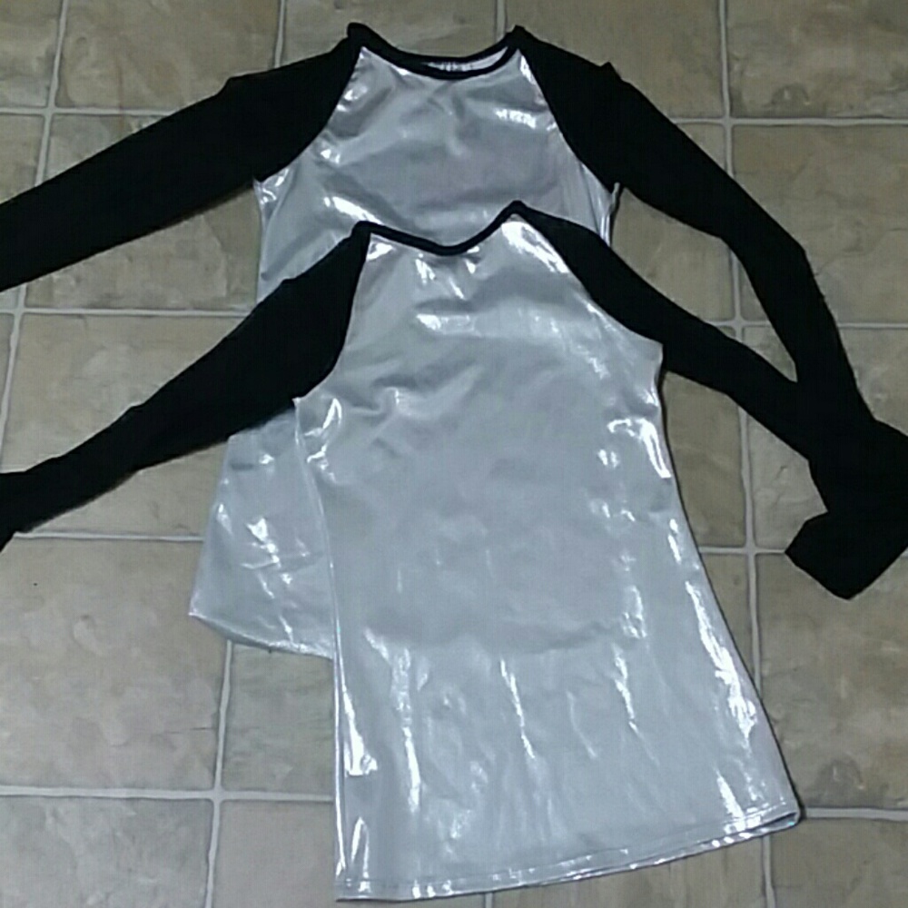 Set de 2 blusas spandex y manga nylon